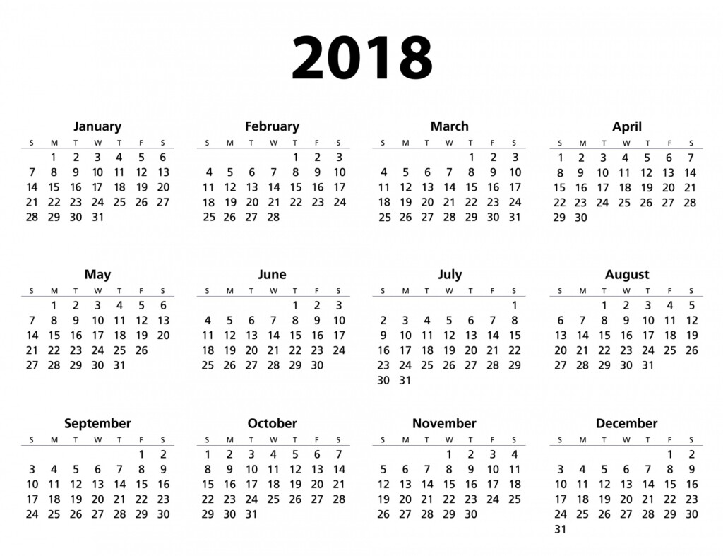 2018 Calendar Template Free Stock Photo Public Domain Pictures - 2018 Monthly Calendar With Week Numbers Printable