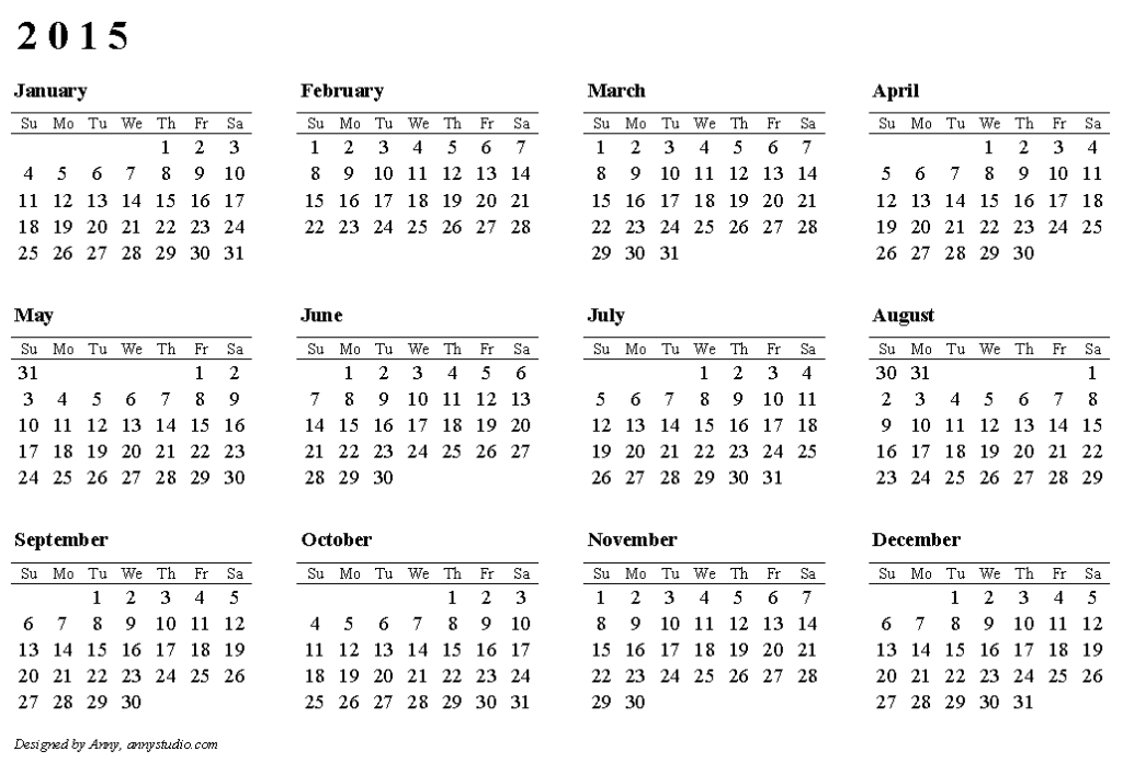 Free Printable Calendars And Planners For 2023 And Past Years - Calendar 2015 With Week Numbers Uk